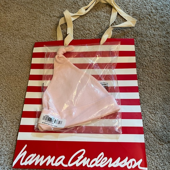 BABY KIDS HANNA ANDERSON TOP KNOT BEANIE PINK NWT - Picture 2 of 12